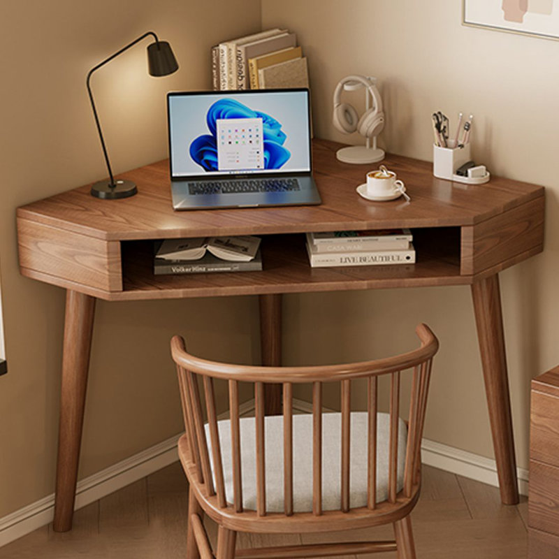 Bureau d'écriture en bois massif brun