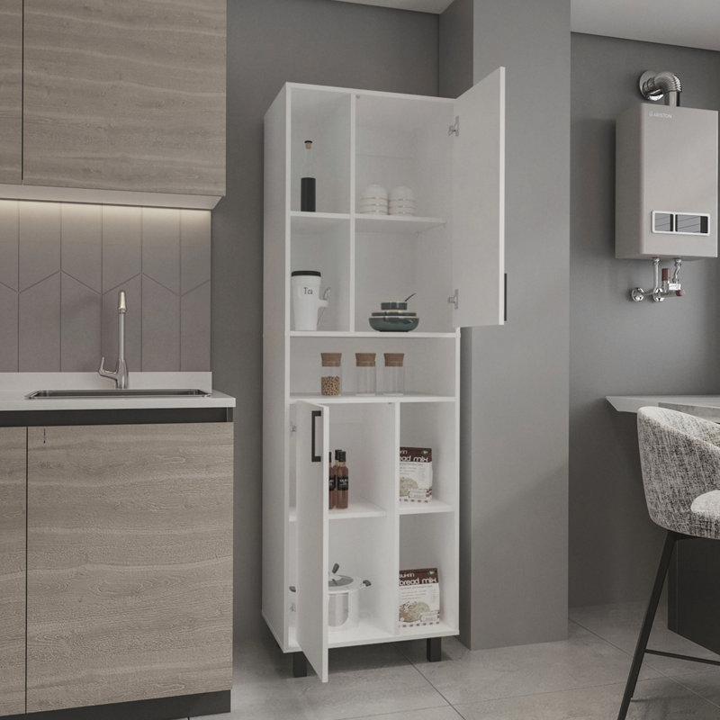 Armoire avec deux portes et plusieurs compartiments de rangement Bryce