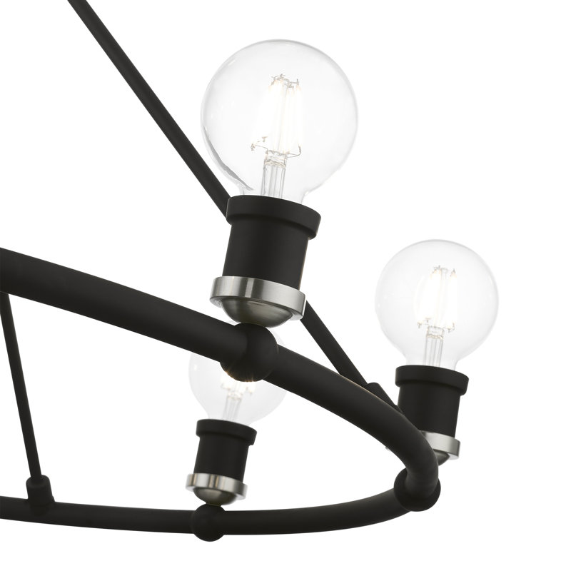 Lustre Grogan, Noir / nickel brossé