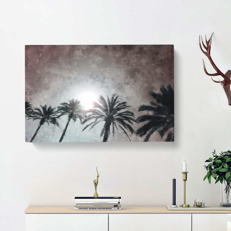 Palm Trees In The Evening - Wrapped Canvas Print, 60cm H x 91cm W x 3cm D