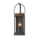 1 - Light Dimmable Bronze And Brass Flush Mount