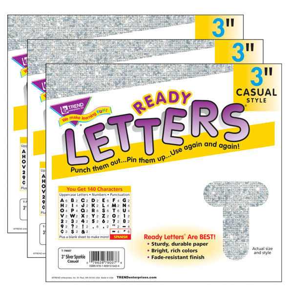  Trend Enterprises 4 Sparkle Uppercase Ready Letters