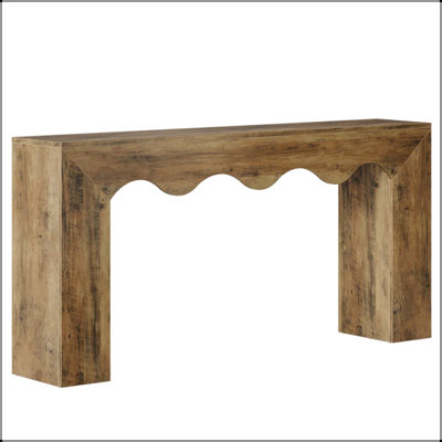Console 63 po à rebord ondulé distinctif avec construction durable