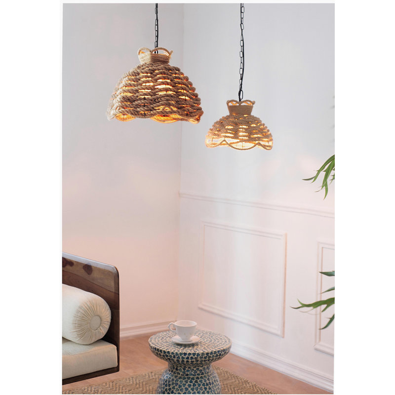 S/2 Rope Braid Chandelier