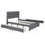 Lit plateforme tapissier avec 2 tiroirs et 1 lit gigogne simple, tête de lit classique pour les chambres élégantes et peu encombrantes-1448579520-1448579521