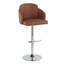 Tabouret de bar réglable en métal et simili cuir Dahlia-114850775