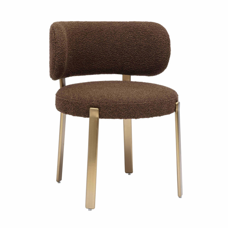 Chaise de salle à manger en lin d'Ivanhoé, Bouclette brune