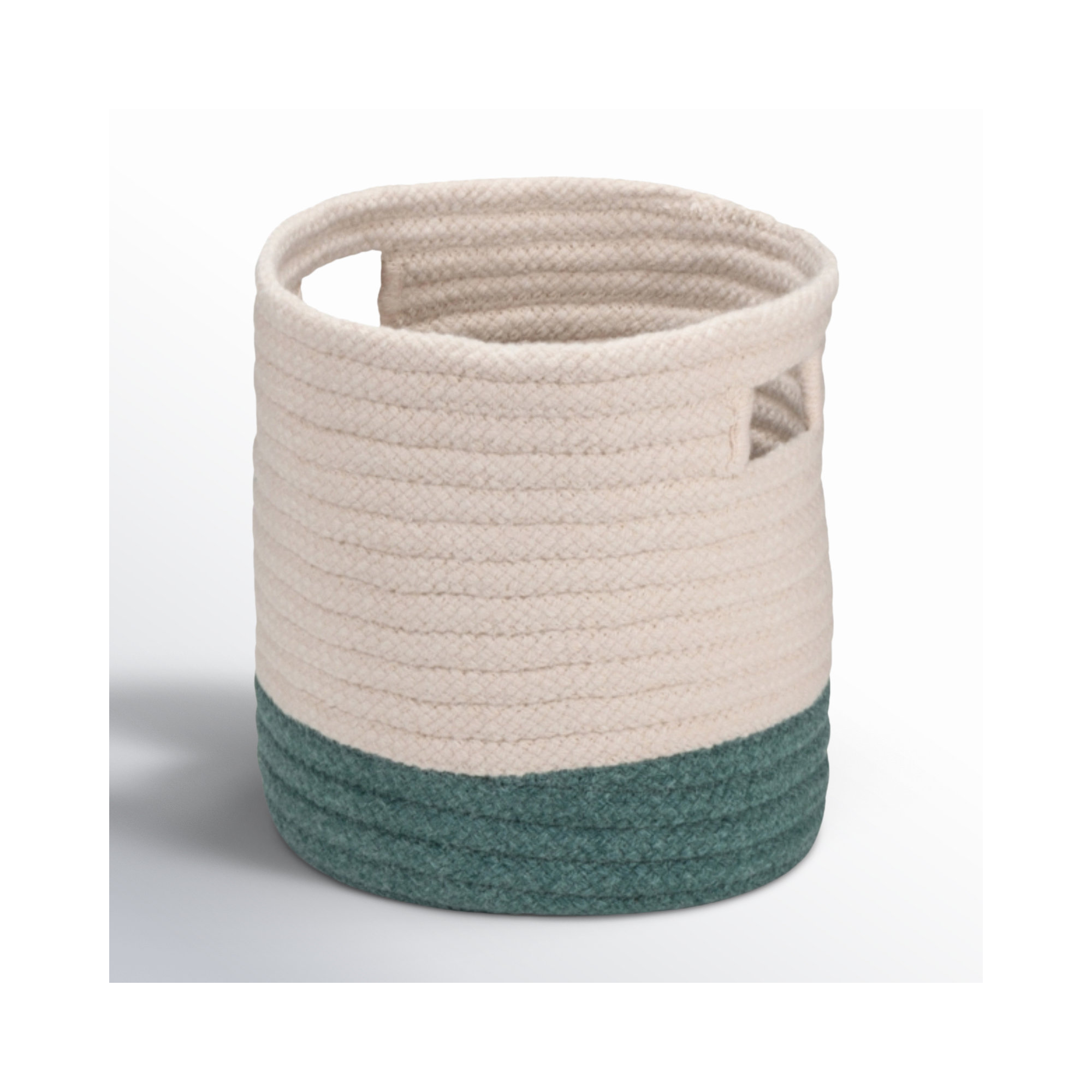 Fabric Decorative Basket 1, 20" H x 20" W x 16" D , Teal