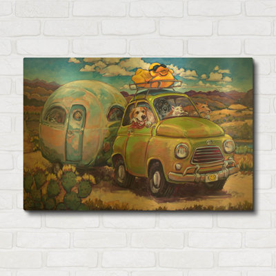 « À couvert » de CR Townsend, tableau mural en métal doré, 91,4 cm x 61 cm