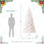 Johvan Pre-Lit White Pine Christmas Tree with LED Twinkling Lights-1895177866
