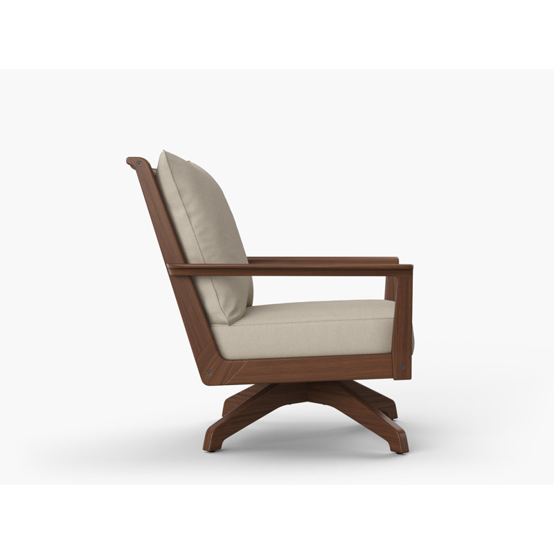 Sky Solid Wood Outdoor Rocker Chair, Premier Flax