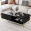 Table basse Mid-Century moderne avec tiroirs doubles-1924070326