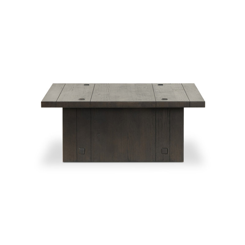 Zeno Coffee Table, Smoked Black Oak