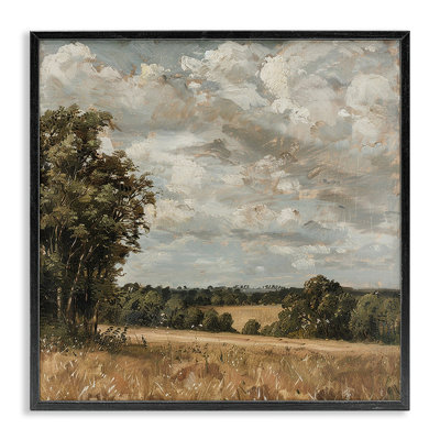 Giclée encadrée de nuages sur un paysage champêtre, design par LSR Creative Studio