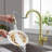 High Arc Kitchen Faucet with 2-Function Pull Down Sprayer Single Handle Deck Mount-122556124