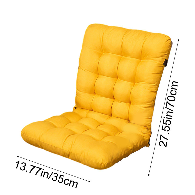 Seat Cushions For Home Use, Tufted Corduroy Floor Cushions For Living Room Tatami, 27 Inch, Yellow