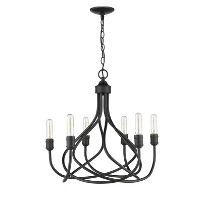 Lustre empire unique à 6 lumières