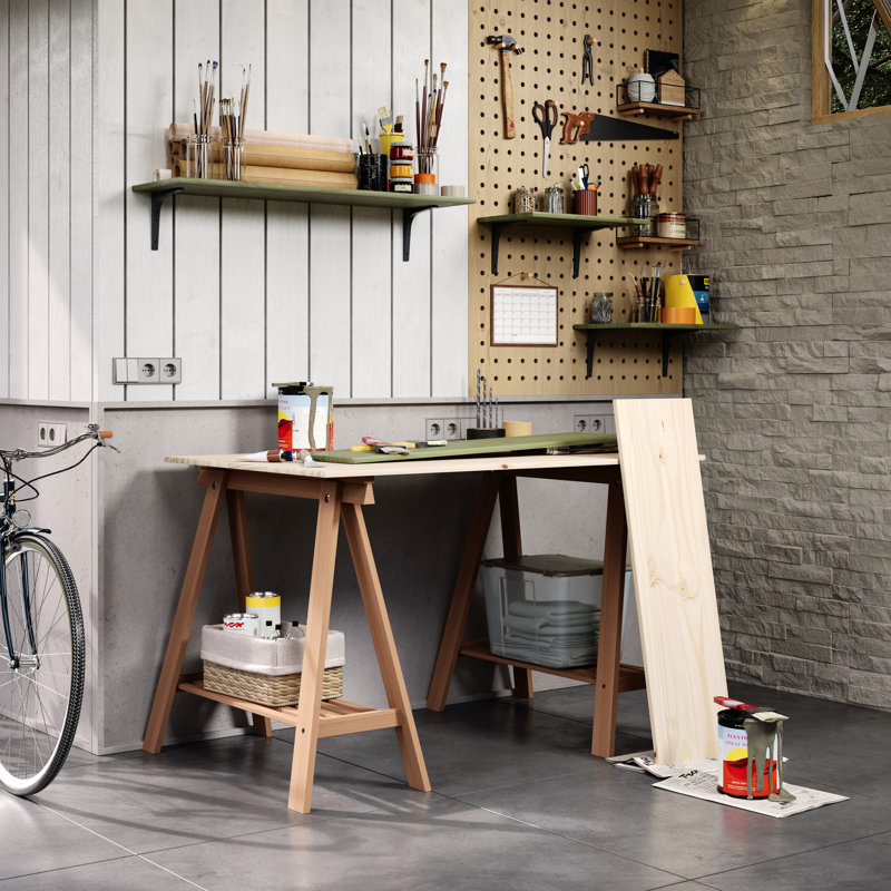 Shelving Unit Part, Laminated Shelf Board Pre-Sanded Pine, 105cm x 40cm