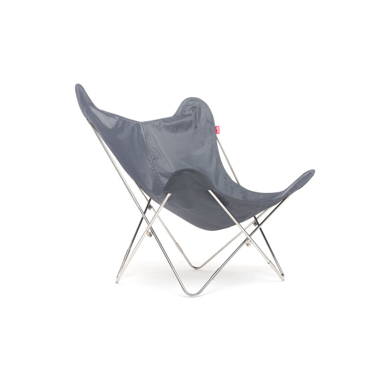 Marabe Upholstered Accent Chair, Grey, Silver