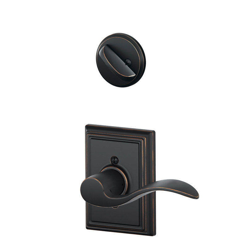 Addison Single Cylinder Interior Lever Set, Aged Bronze, Right, Yes
