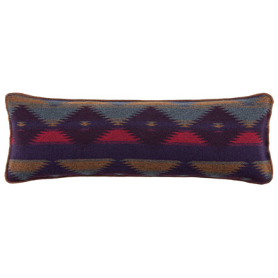 Gila Wool Blend Purple Yarn Dye Aztec Design Western Southwestern Lodge Throw Pillow