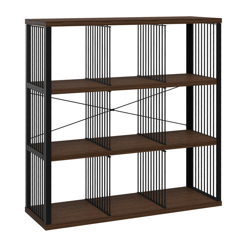 Bibliothèque à 45 cubes H 45,24 po x l 44,29 po, Noyer pomme