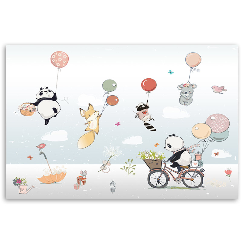 Colorful Balloons Animals - No Frame Print on Canvas