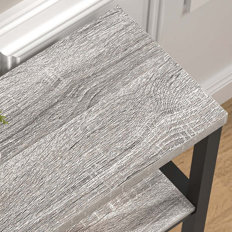 Console l 47 po avec rangement ouvert Hulstein, gris clair, Gris clair