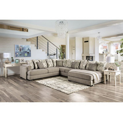 Upholstered U-Shaped Sectional Left Hand Facing
