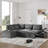 [VIDEO] 107'' Modular Sectional Pull-Out Sofa-636721339