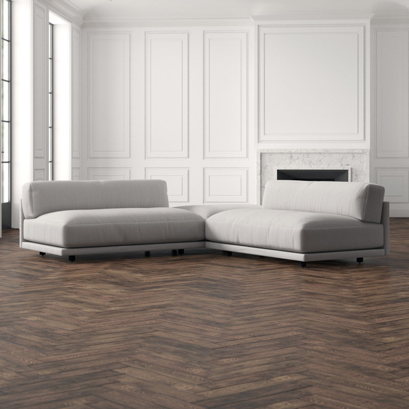 Sunday Sectional, Agnew Gray Textured Basketweave