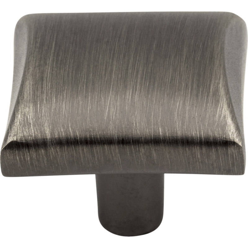 Glendale 1 1/8" Length Square Knob, Brushed Pewter