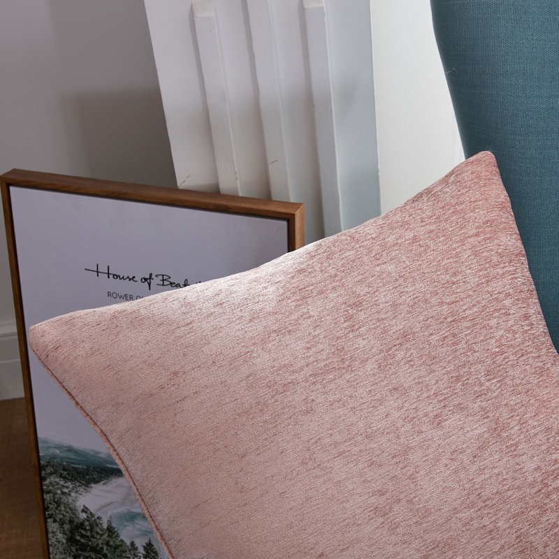Tanga Jacquard Square Pillow Cover, Rose Quartz