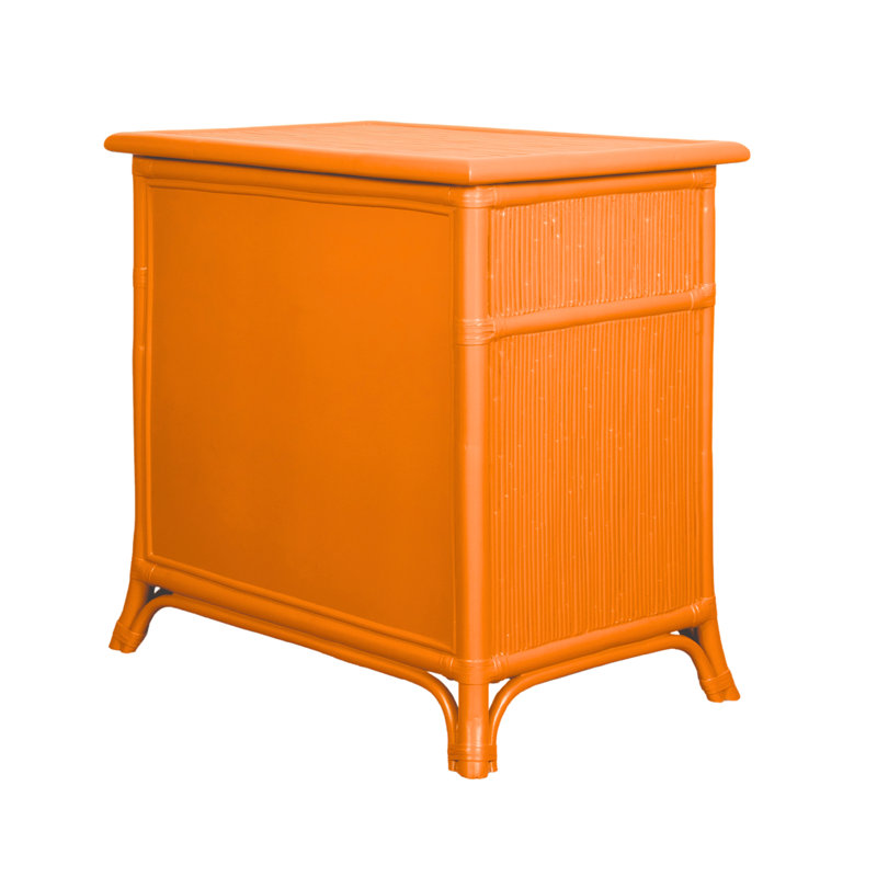 4 - Drawer Nightstand, Citrus Orange