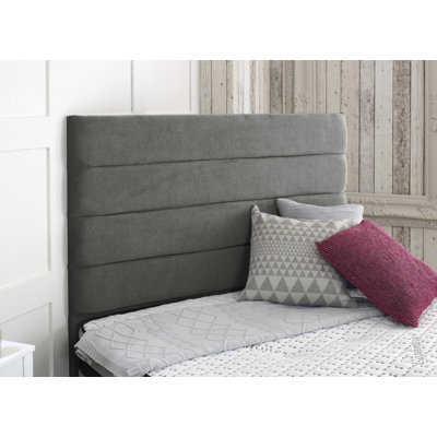 Salmon Upholstered Velvet Panel Headboard