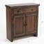 Armoire d'appoint en bois massif à 2 portes avec tiroir Humphrey