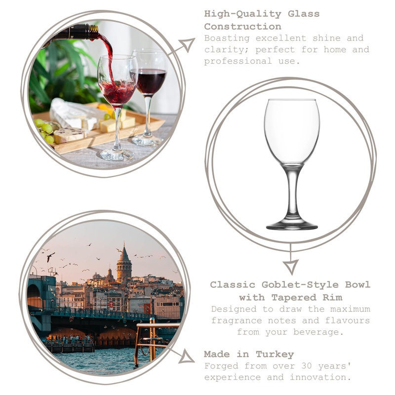 LAV Glass White Wine Glass Stemware, 245