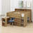 Space-Saving Loft Bed Featuring Built-In Desk, Ample Shelving And Soft LED Illumination-1435857791