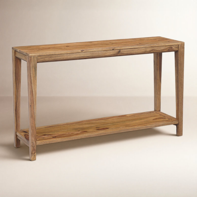 Console en bois massif Jacie, Naturel