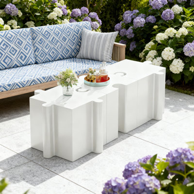 Ensemble de 3 tables d'appoint pour l'extérieur MGO