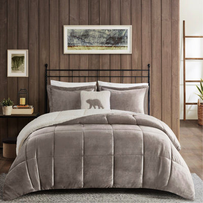 Très grand à l'édredon - duvet gris lavable à la machine