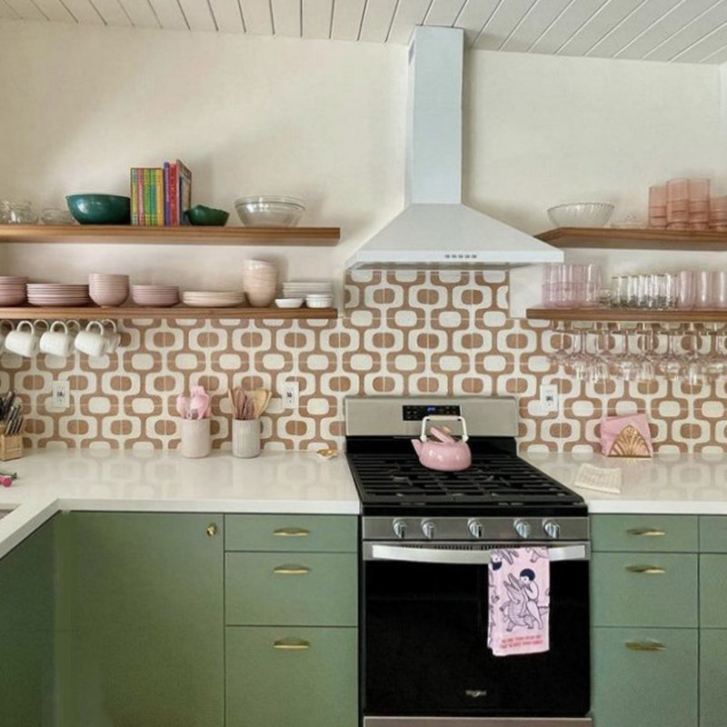 Ipanema 8" x 8" Cement Patterned/Concrete Look Wall & Floor Tile, Lago