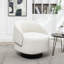 Fauteuil demi-tonneau pivotant rembourré Calik-561925049