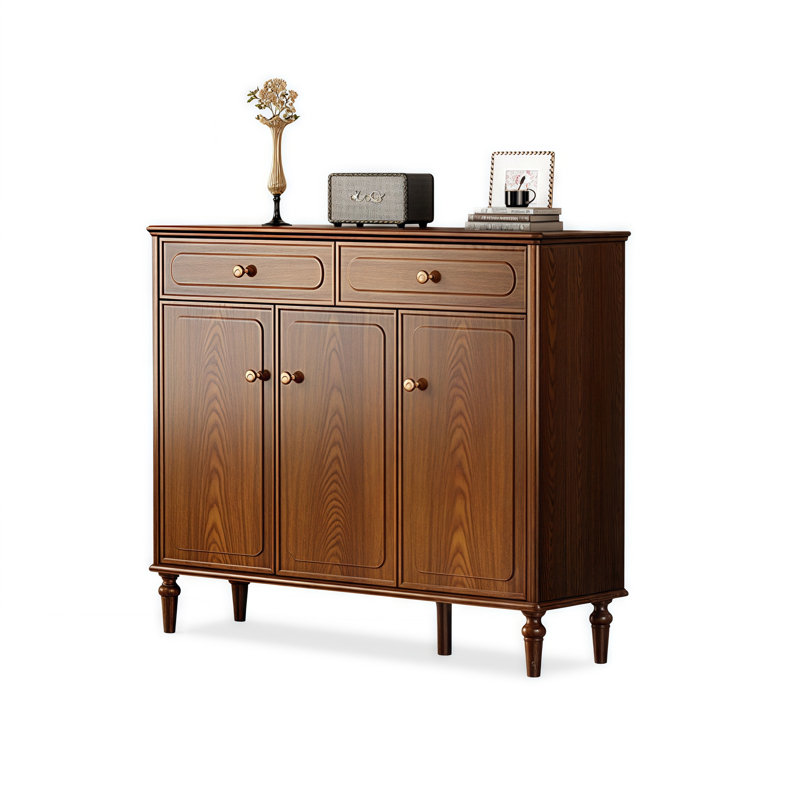 Banc de rangement en bois manufacturé noyer massif, H 39,37 po x l 47,24 po x P 14,17 po, Noyer