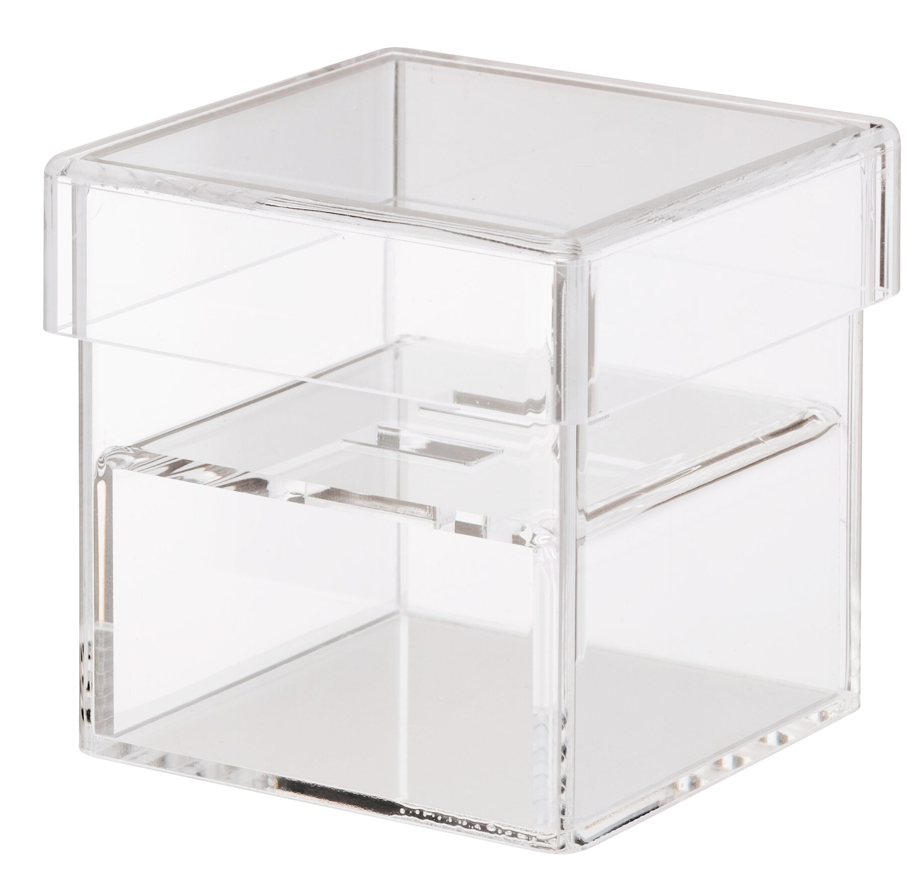 Alysa Tiered Acrylic Jewelry Box Dotted Line