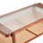 Mittal 45.3" Mid-Century Rectangular Coffee Table with Rounded Edges, Fluted Glass Top & Rattan Shelf, Manufactured Wood Sled Base-916769108