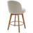 26" Swivel Upholstered Counter Stool With Solid Wood Frame-1350606941