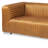  83" Brown Channel Tufted Leather Sofa