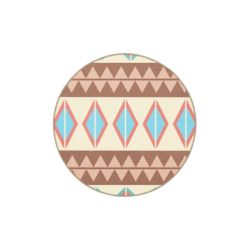 Multi Color Mixed Geometric Triangle Shape Pattern Modern Decorative Machine Washable Area Rug