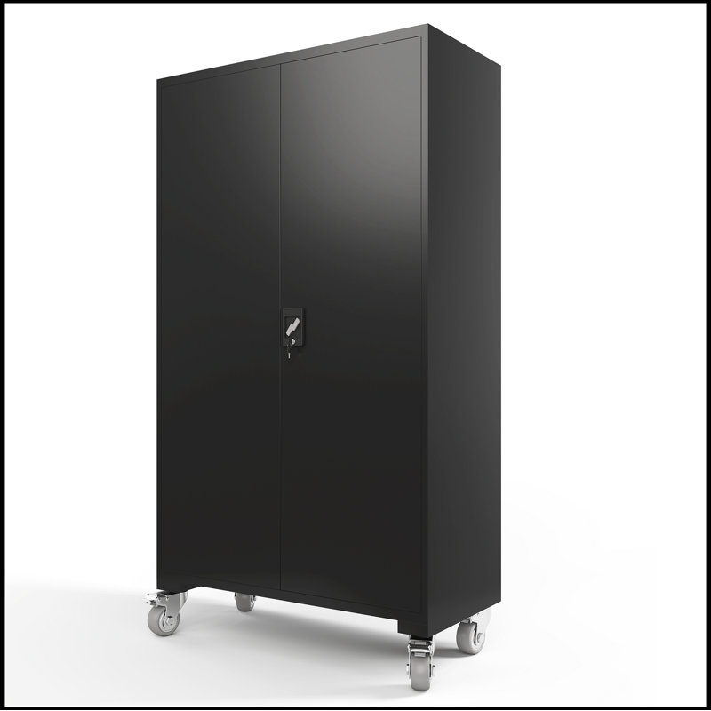 Armoire de rangement en métal améliorée de 39,37 pouces de profondeur et 19,69 pouces de profondeur